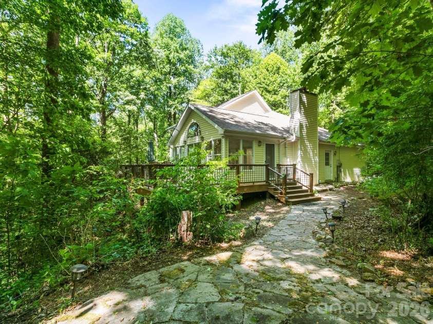 160 Little Mine Mountain Drive, Saluda, NC 28773.  MLS# CAR4380801, YatesRealty ID 22719. Stone Path From Firepit