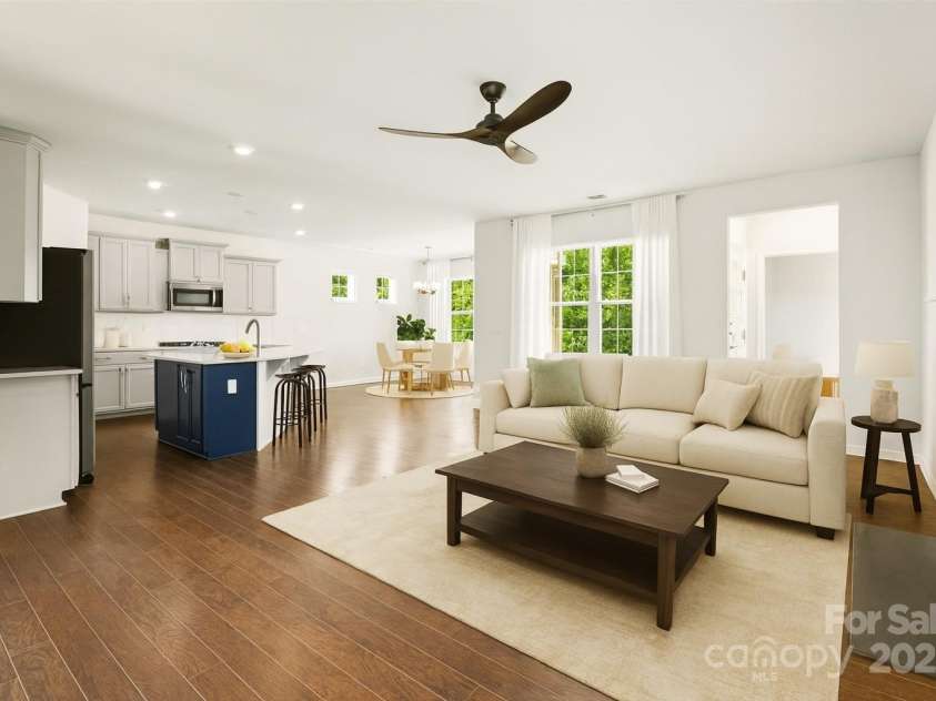 147 Dubois Drive, Mooresville, NC 28115.  MLS# CAR4309004, YatesRealty ID 22724. Huge and open great room  virtually staged