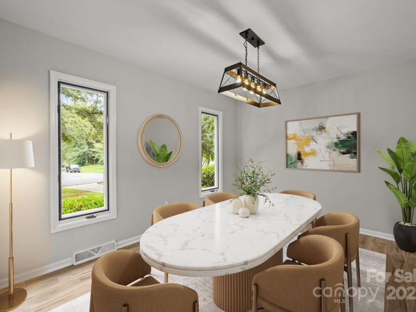 13446 Idlefield Lane, Matthews, NC 28105.  MLS# CAR4260838, YatesRealty ID 22726. Dining Room - virtually staged