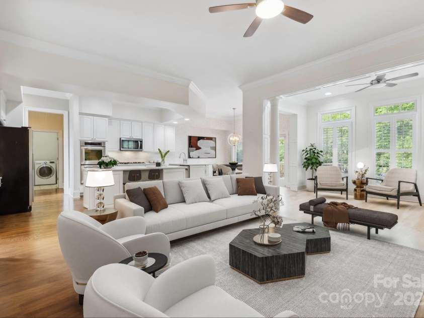 1806 Asbury Hall Court, Charlotte, NC 28209.  MLS# CAR4265884, YatesRealty ID 22727. Den and sunroom area has been virtually staged