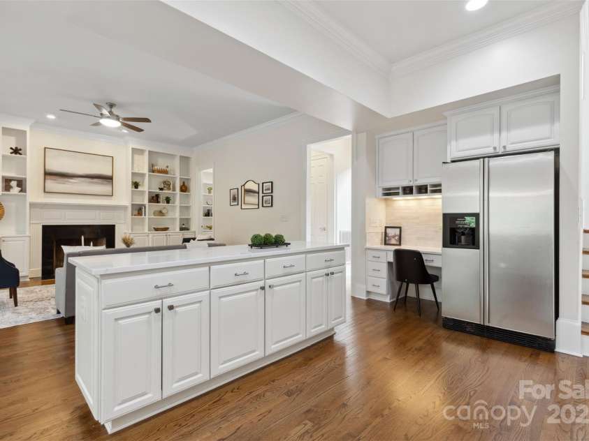 1806 Asbury Hall Court, Charlotte, NC 28209.  MLS# CAR4265884, YatesRealty ID 22727. Stainless appliances and white cabinetry.