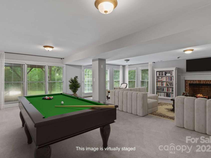 1806 Asbury Hall Court, Charlotte, NC 28209.  MLS# CAR4265884, YatesRealty ID 22727. Virtually staged basement