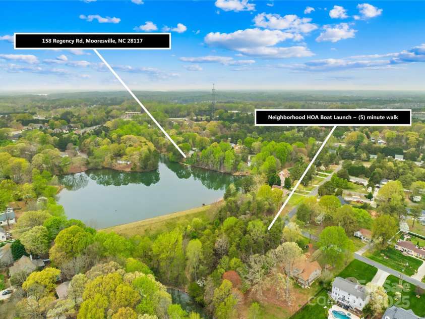 158 Regency Road, Mooresville, NC 28117.  MLS# CAR4242113, YatesRealty ID 22733. Community Boat ramp to Lake Norman