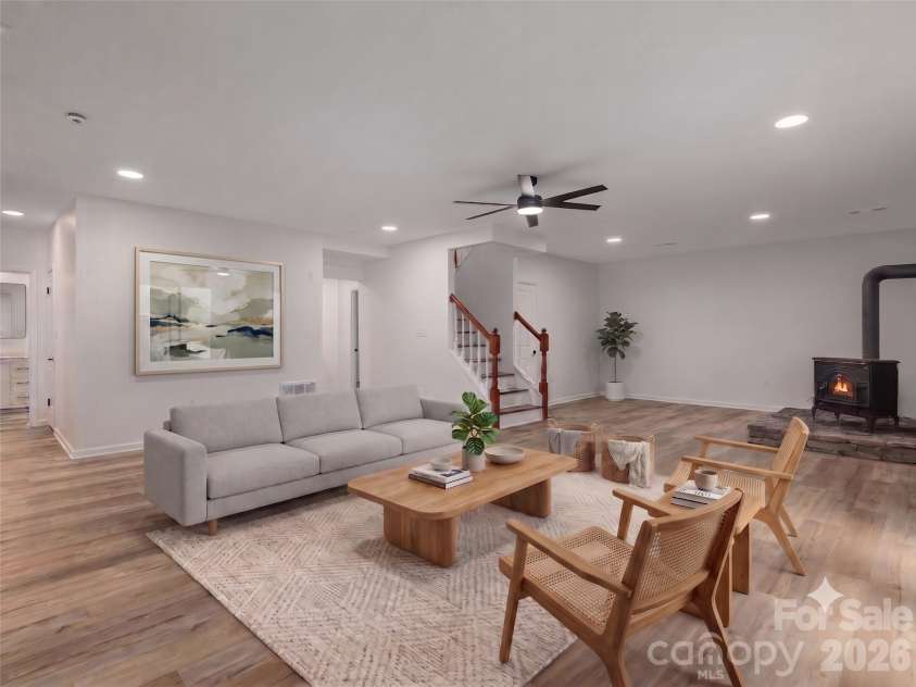 209 Ivy Hill Road, Hendersonville, NC 28792.  MLS# CAR4376204, YatesRealty ID 22760. Downstairs Virtually Staged