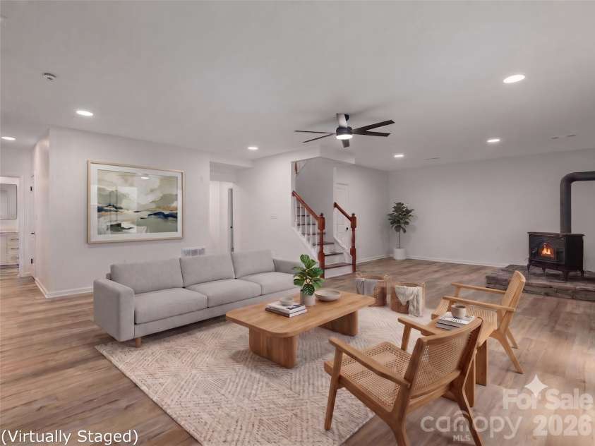 209 Ivy Hill Road, Hendersonville, NC 28792.  MLS# CAR4376204, YatesRealty ID 22760. Downstairs Virtually Staged