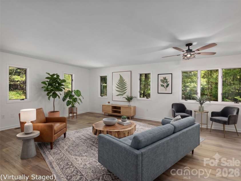 209 Ivy Hill Road, Hendersonville, NC 28792.  MLS# CAR4376204, YatesRealty ID 22760. Living Room Virtually Staged