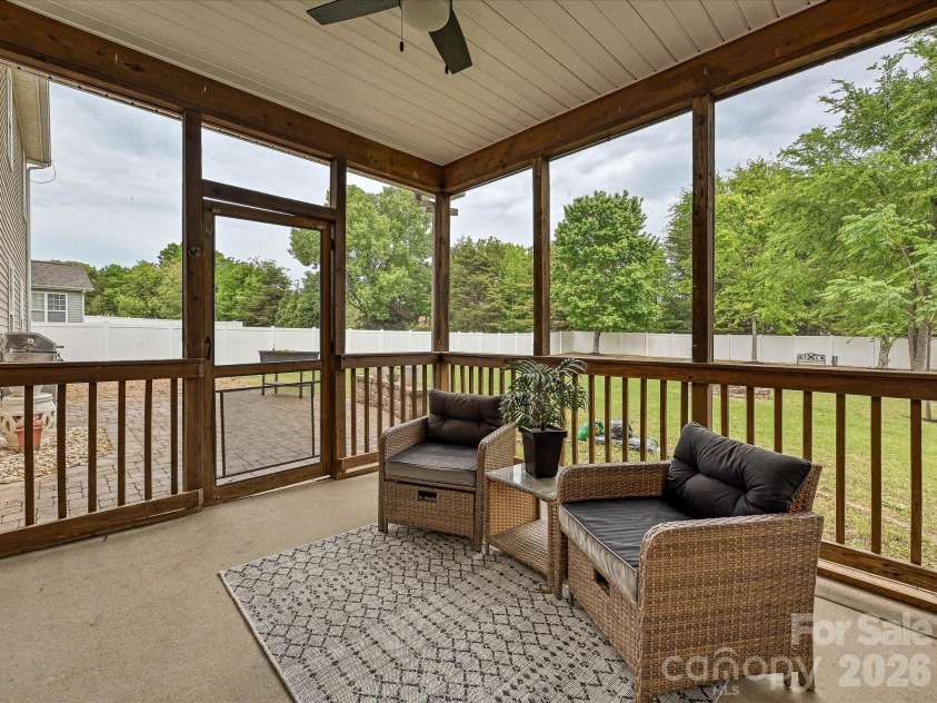 8007 Magna Lane, Indian Trail, NC 28079.  MLS# CAR4379280, YatesRealty ID 22765. Screened Porch