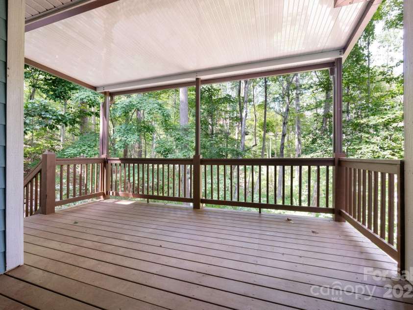 17 Bohemian Lane, Asheville, NC 28805.  MLS# CAR4293074, YatesRealty ID 22766. Covered Back Porch 
