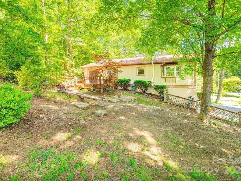 1 Spring Hill Drive, Hendersonville, NC 28792.  MLS# CAR4247945, YatesRealty ID 22767. Back yard is private!