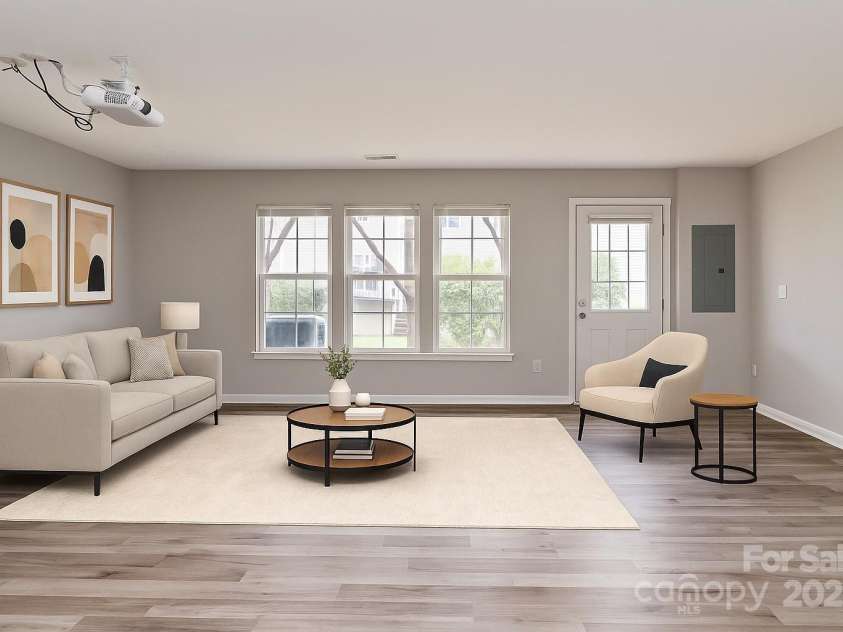 2169 Belle Vernon Avenue, Charlotte, NC 28210.  MLS# CAR4265840, YatesRealty ID 22774. Downstairs Flex-space: Bedroom w/full bath or extra living space-Virtually Staged