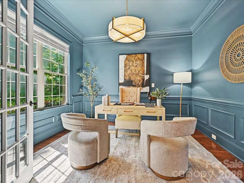 1023 Trinity Ridge Parkway, Fort Mill, SC 29715.  MLS# CAR4372318, YatesRealty ID 22784. Designer Home Office with Custom Millwork