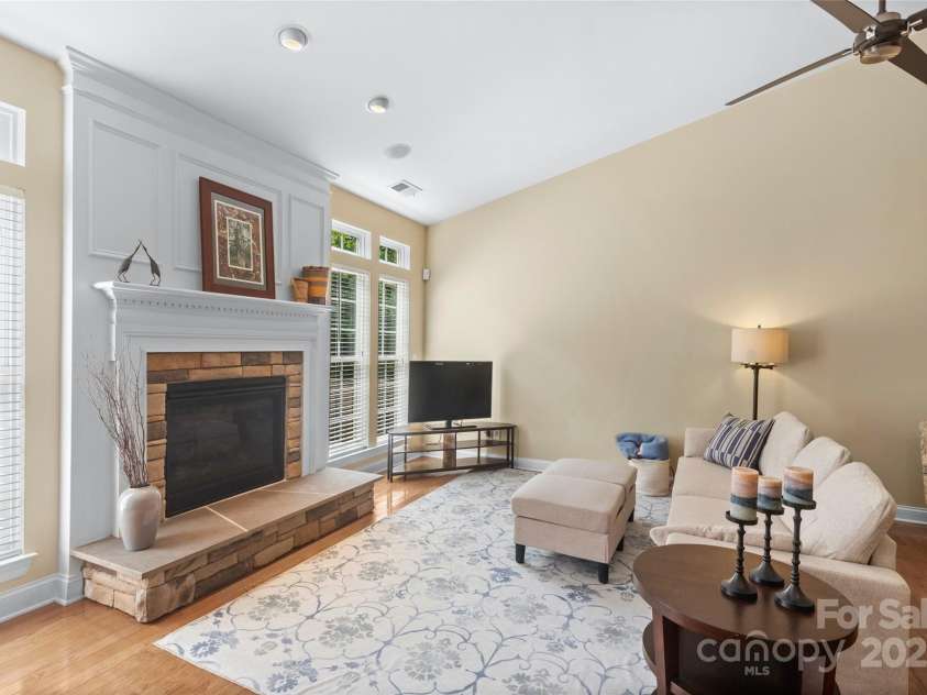 1119 Williamstown Road, Matthews, NC 28105.  MLS# CAR4271632, YatesRealty ID 22791. Great Room with Fireplace