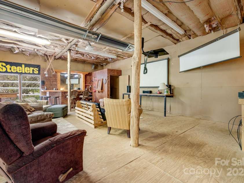 6334 Jacks Creek Road, Burnsville, NC 28714.  MLS# CAR4259403, YatesRealty ID 22798. Media seating.