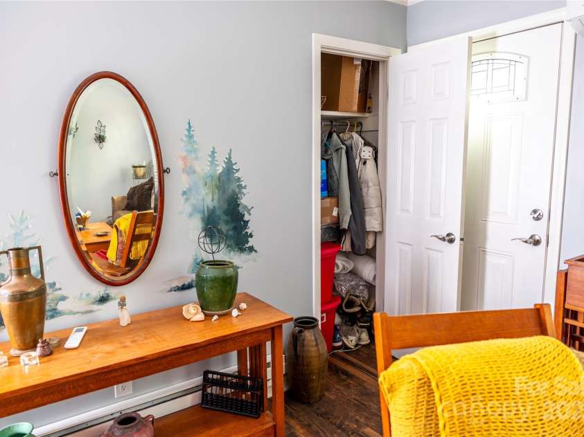 57 Gribble Road, Franklin, NC 28734.  MLS# CAR4253647, YatesRealty ID 228. Living Room Closet