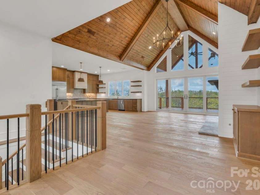 380 Greystone Drive, Boone, NC 28607.  MLS# CAR4367941, YatesRealty ID 22800. Entry from foyer to Great Room
