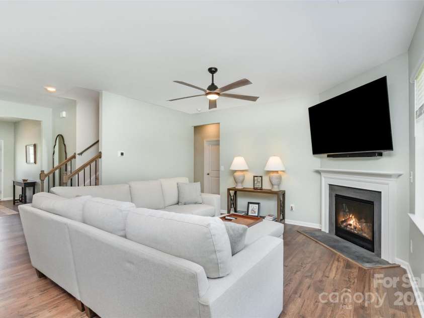 3654 Azalea Ridge Drive, Mount Holly, NC 28102.  MLS# CAR4273314, YatesRealty ID 22809. Living Room & Fireplace