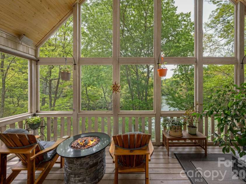 149 Hiwassee Road, Lake Toxaway, NC 28747.  MLS# CAR4377735, YatesRealty ID 22821. Covered/Screened Front Porch