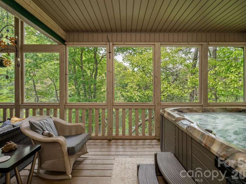 149 Hiwassee Road, Lake Toxaway, NC 28747.  MLS# CAR4377735, YatesRealty ID 22821. Relax in the Jacuzzi