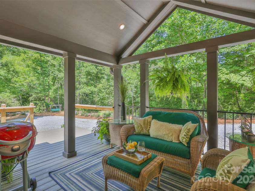3095 Silversteen Road, Lake Toxaway, NC 28747.  MLS# CAR4269912, YatesRealty ID 22856. Covered Porch