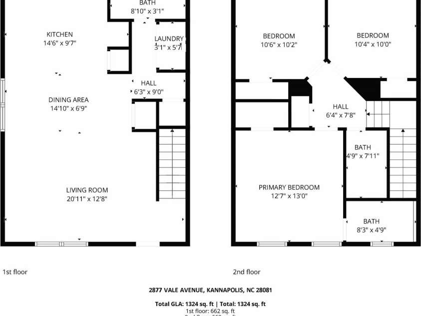 2877 Vale Avenue, Kannapolis, NC 28081.  MLS# CAR4366966, YatesRealty ID 22857. Floor Duty