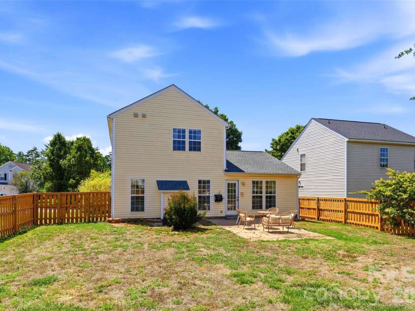 1007 Great Falls Drive, Monroe, NC 28110.  MLS# CAR4382454, YatesRealty ID 22866. Fully fenced, level backyard- so many outdoor possibilities!