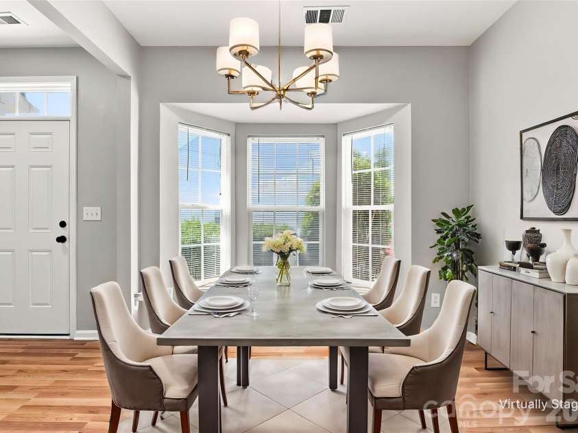 121 Kase Court, Mooresville, NC 28117.  MLS# CAR4414474, YatesRealty ID 22889. Virtually Staged Dining Room