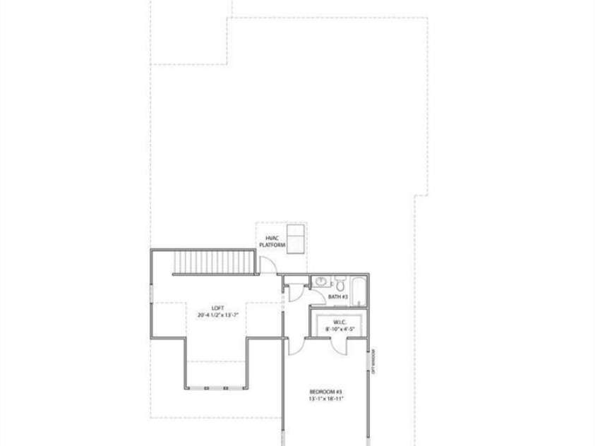 13708 Tranquil Day Drive, Matthews, NC 28105.  MLS# CAR4219409, YatesRealty ID 22898. Second floor layout