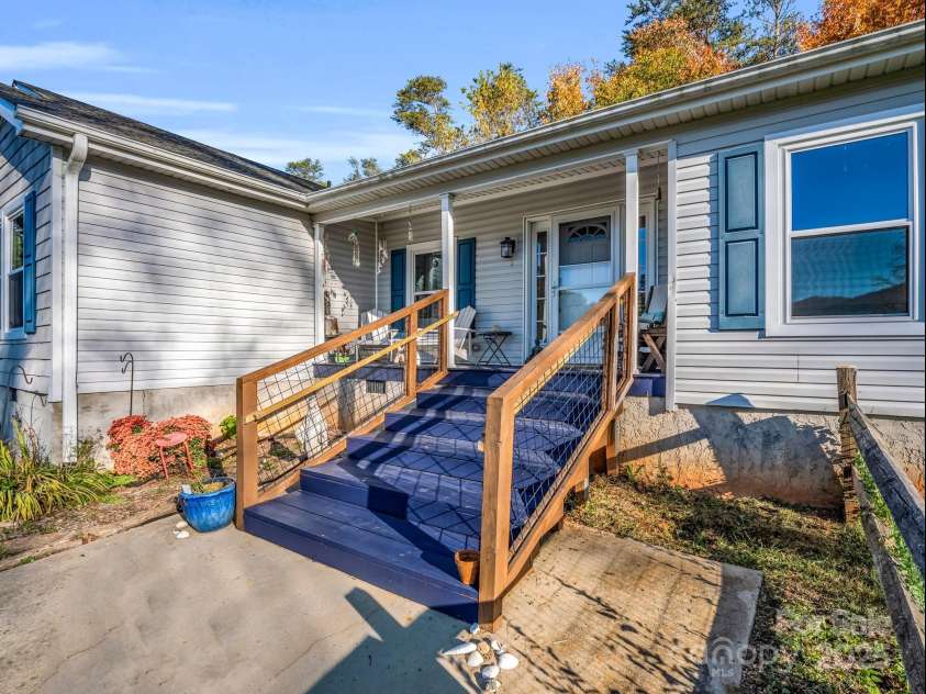 22 Shallow Branch Road, Leicester, NC 28748.  MLS# CAR4195213, YatesRealty ID 2290. Wide Easy to Navigate Steps with New Protective Finish