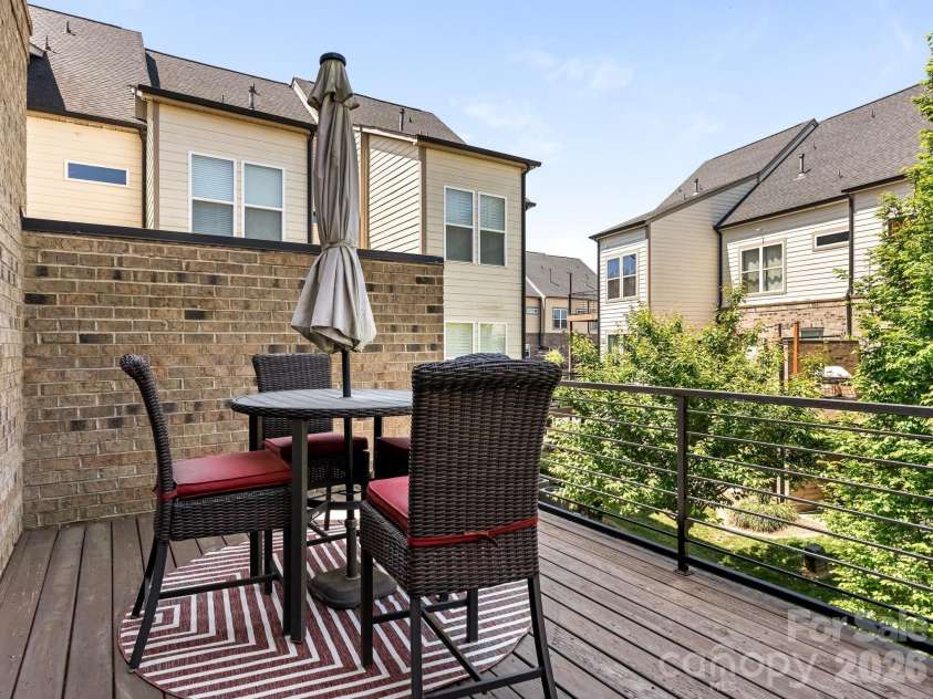 3536 Craughwell Drive, Charlotte, NC 28209.  MLS# CAR4374952, YatesRealty ID 22905. Main level balcony