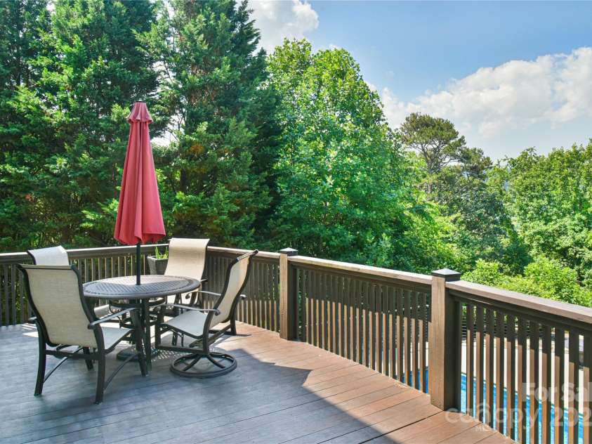 38 Bradford Vista, Fletcher, NC 28732.  MLS# CAR4274211, YatesRealty ID 22906. Entertaining back deck