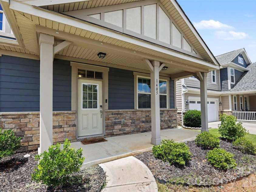1405 Calder Drive, Indian Trail, NC 28079.  MLS# CAR4401073, YatesRealty ID 22917. Covered front porch