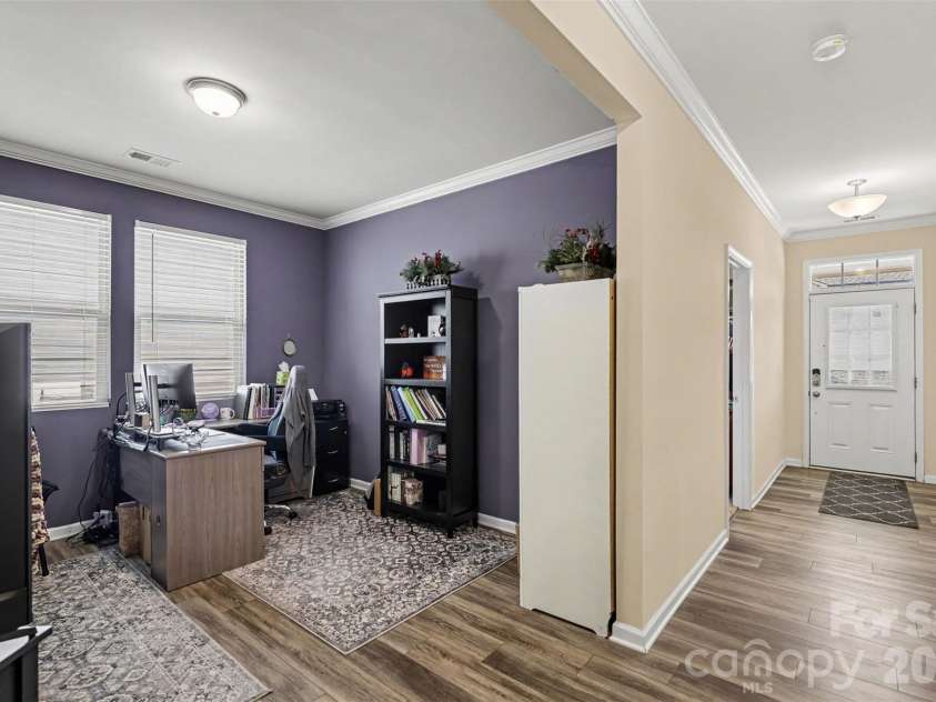 1405 Calder Drive, Indian Trail, NC 28079.  MLS# CAR4401073, YatesRealty ID 22917. Entryway and home office
