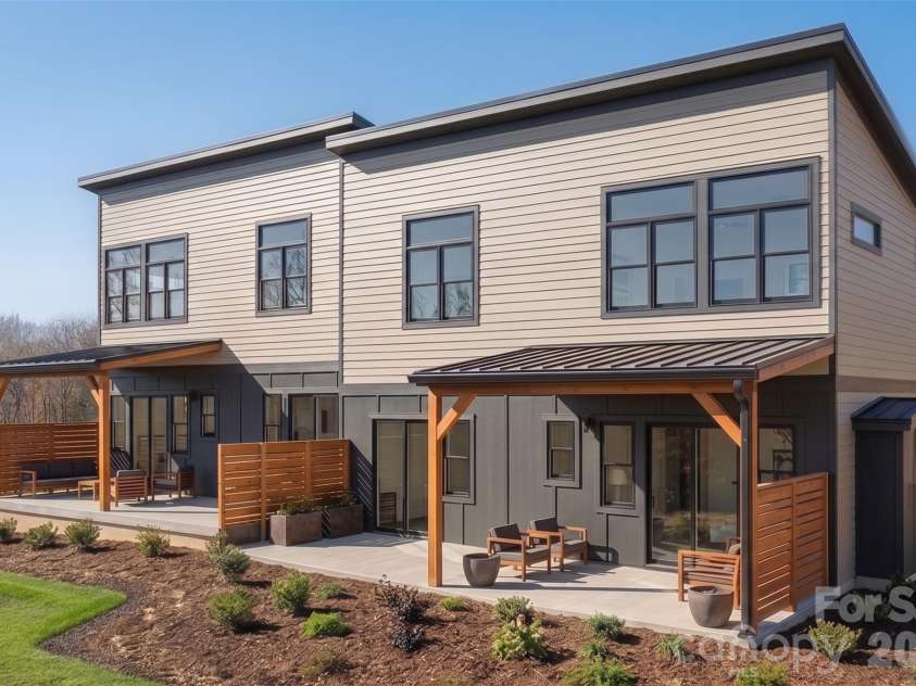 514 Sunset Villas Lane, Asheville, NC 28804.  MLS# CAR4376458, YatesRealty ID 22929. Rear exterior rendering