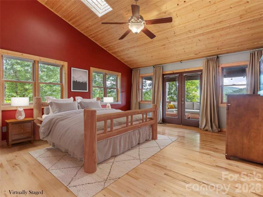 346 Appaloosa Trail, Burnsville, NC 28714.  MLS# CAR4312103, YatesRealty ID 2293. Primary bedroom-virtually staged
