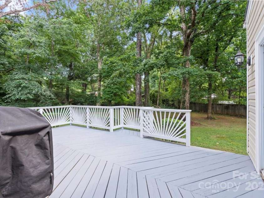 7151 Plough Drive, Mint Hill, NC 28227.  MLS# CAR4271885, YatesRealty ID 22946. Back Patio