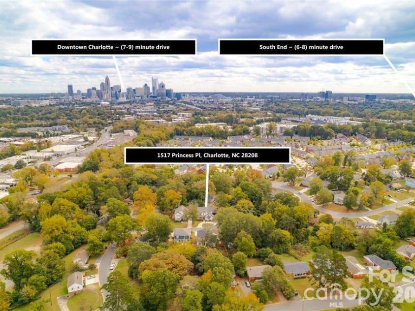 1517 Princess Place, Charlotte, NC 28208.  MLS# CAR4377408, YatesRealty ID 22960. 