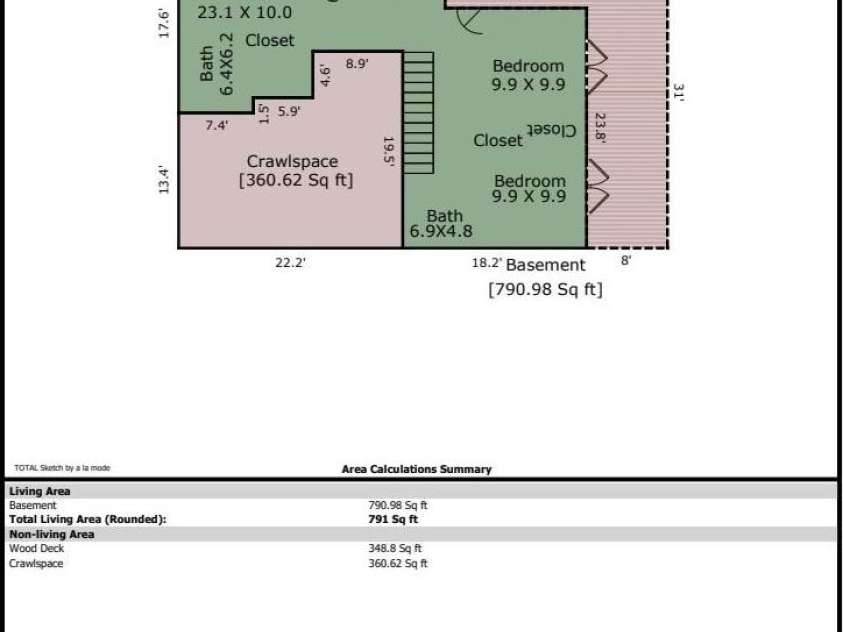 259 Dvdegi Court, Brevard, NC 28712.  MLS# CAR4248889, YatesRealty ID 22965. Basement level floor plan