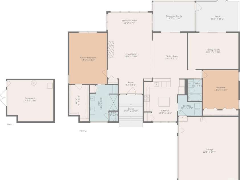 118 Broadmoor Drive, Flat Rock, NC 28731.  MLS# CAR4275218, YatesRealty ID 22968. Interior floor plan.