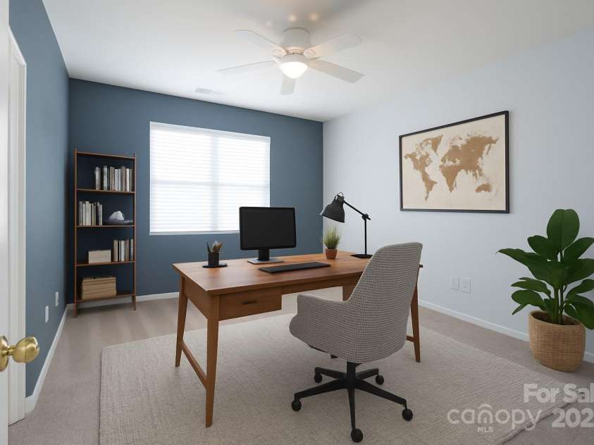 1144 Spicewood Pines Road, Fort Mill, SC 29708.  MLS# CAR4246167, YatesRealty ID 22970. Dedicated office on main level virtually staged