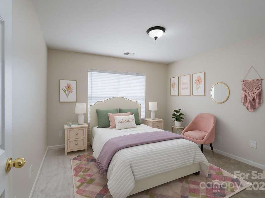 1144 Spicewood Pines Road, Fort Mill, SC 29708.  MLS# CAR4246167, YatesRealty ID 22970. Guest bedroom 2 upstairs virtually staged