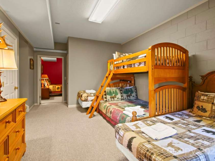 190 Briarcliff Road, Blowing Rock, NC 28605.  MLS# CAR4234277, YatesRealty ID 2299. Bunkroom-View Coming From 2nd Kitchen