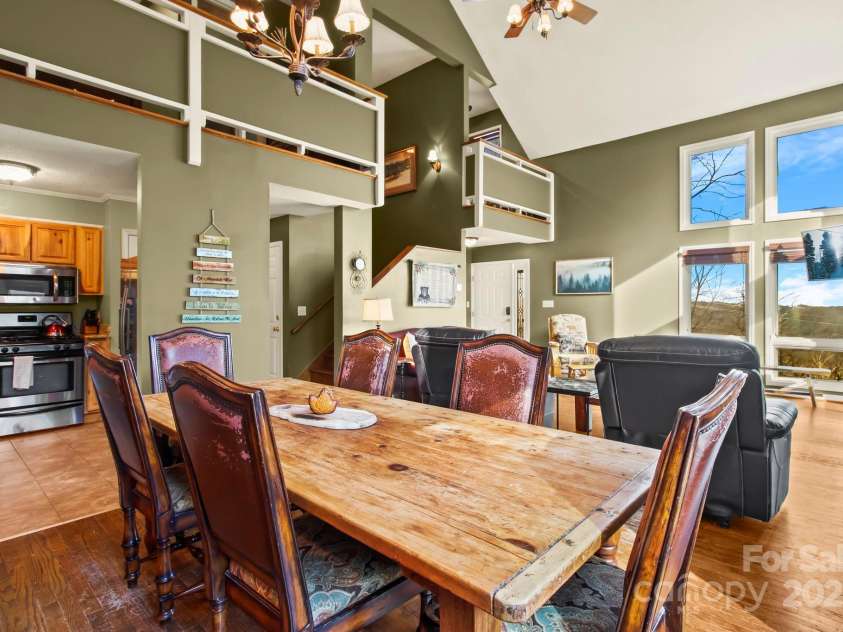190 Briarcliff Road, Blowing Rock, NC 28605.  MLS# CAR4234277, YatesRealty ID 2299. Great Room View From Dining Area