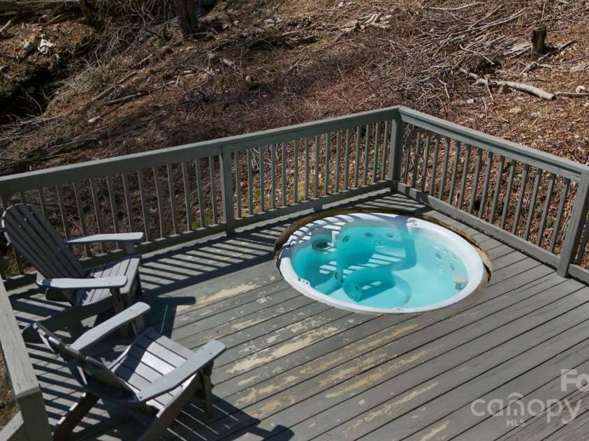 190 Briarcliff Road, Blowing Rock, NC 28605.  MLS# CAR4234277, YatesRealty ID 2299. Upper Side Deck- Hot Tub