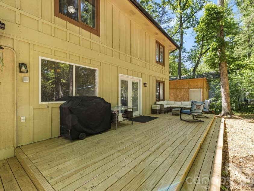 1 Eastway Court, Fletcher, NC 28732.  MLS# CAR4377103, YatesRealty ID 22990. Back Deck