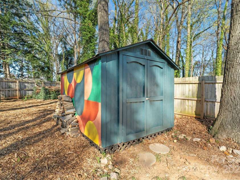 7656 Eastbourne Road, Charlotte, NC 28227.  MLS# CAR4238426, YatesRealty ID 23000. Storage Shed