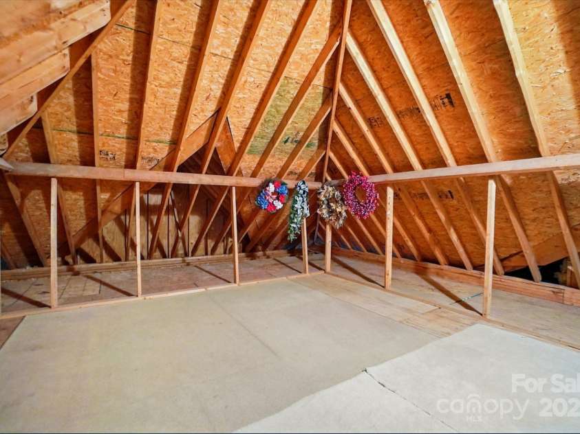 1042 Heather Glen Drive, Matthews, NC 28104.  MLS# CAR4270190, YatesRealty ID 23020. Walk-in Attic space off Secondary Bedroom