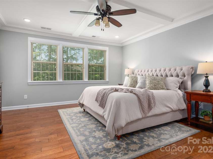 1805 Trading Path Lane, Waxhaw, NC 28173.  MLS# CAR4273259, YatesRealty ID 23032. Primary bedroom with great natural lighting and direct access to screeded deck