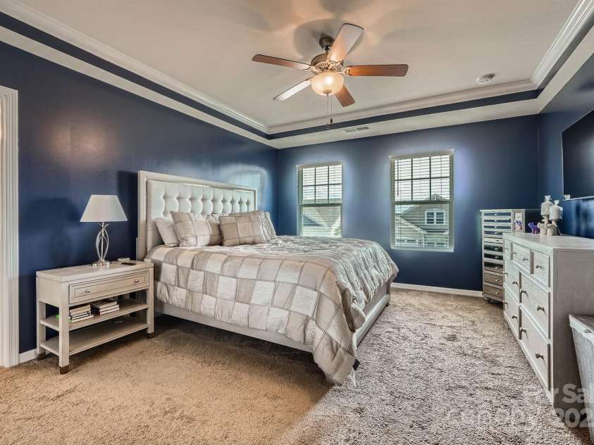8726 Addingham Drive, Charlotte, NC 28269.  MLS# CAR4257512, YatesRealty ID 23040. 2nd Floor Primary Bedroom