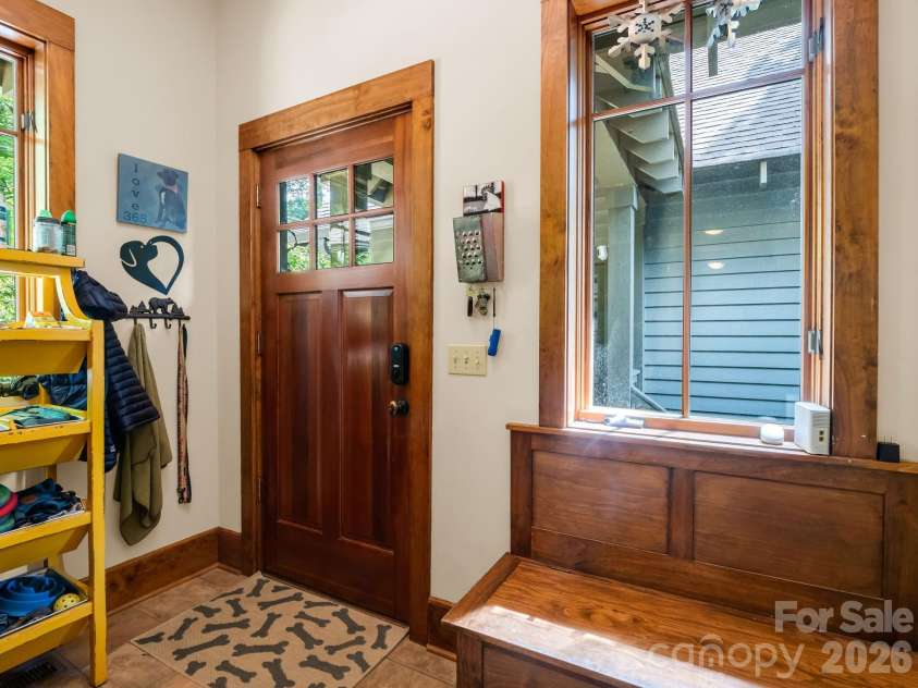 5 Longfellow Drive, Black Mountain, NC 28711.  MLS# CAR4380813, YatesRealty ID 23051. Door to Garage 