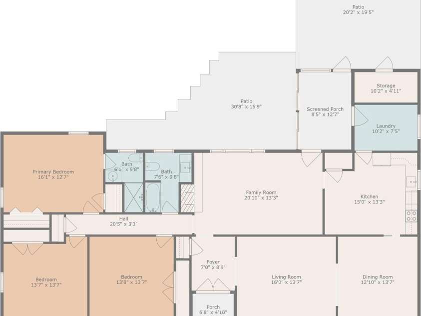 2104 Stoneyridge Drive, Charlotte, NC 28214.  MLS# CAR4275022, YatesRealty ID 23053. Enclosed back porch